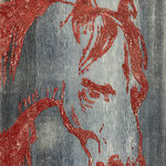 "Pferd" -  Acryl, Strukturmasse, 70 x 50 x 2 cm