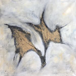 Ohne Titel, Acryl, Collage, 70 x 70 x 2 cm