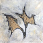 Ohne Titel, Acryl, Collage, 70 x 70 x 2 cm