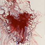 "Love" -  Acryl, Resin, Pouring auf MDF-Platte, 10 x 10 x 3 cm
