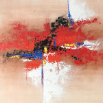 Ohne Titel, Acryl, Strukturmasse, 110 x 100 x 4 cm