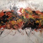 "Herbst" -  Acryl, Spachteltechnik, 80 x 80 x 2 cm
