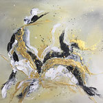 Schwertlilie, Acryl, 50 x 60 x2 cm