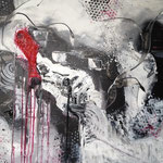 "Schwarz-Weiss" -  Acryl, Spachteltechnik, 60 x 80 x 2 cm