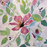 Clematis, Aquarell auf Papier, 32 x 24 cm