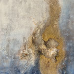 "Golden fantasy" -  Acryl, Strukturmasse, Mischtechnik, 90 x70 x 4 cm