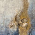 "Golden fantasy" -  Acryl, Strukturmasse, Mischtechnik, 90 x70 x 4 cm