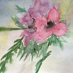 Blumen, Aquarell auf Papier, 24 x 32 cm
