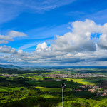 Blick von Hohenzollern auf die schwäbische Alb