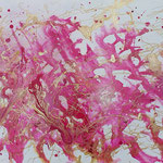 La vie en rose apres Corona (Technic: Mixed Media on Canvas, 50 X 70 X 2 cm)