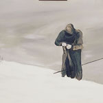 "Le pêcheur" 50 x 61 cm peinture acrylique- collection privée 