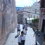 プラハ城まで続く長い階段！