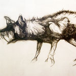 Strong defense | 122 x 185 cm | Houtskool & conte op paneel (verkocht)