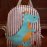Micro zaino asilo imbottito draghetto - Miaodress Creative Design - Handmade - Italian Style