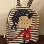 Micro zaino asilo imbottito pirata - Miaodress Creative Design - Handmade - Italian Style