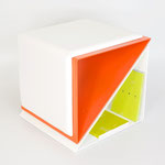 Hocker orange - weiß