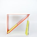 Hocker orange - weiß