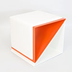 Hocker orange - weiß