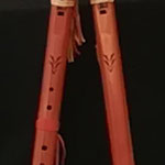 Flûte native double amérindienne