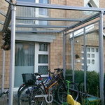 Vordach Metall Glas