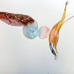 Detach, Aquarellfarbe auf Papier, 30 x 40 cm, Susanne Renner-Schulz, 2023