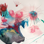 Take the risk, Aquarellfarbe auf Papier, 30 x 40 cm, Susanne Renner-Schulz, 2024