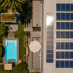 Solar panels on the roof