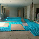 Le plancher chauffant de la maison d'hôte le blockhaus de domleger