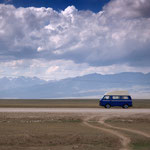 close to the chinese border; we stopped at a Yurt in Kyrgyzstan
