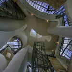 The interior of the famous Guggenheim Museum Bilbao