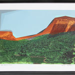 Claude CORBIER, "le pic saint loup", Photographie, traitement numérique, impression sur papier fine art, retouches encre et dorures, 75 cm x 57 cm, pièce unique, 850 €, DISPONIBLE A L'EMPRUNT