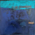 Béatrice Gay, Dans la marge, Techniques mixtes sur lin, 80X80 cm, 650 €,DISPONIBLE A L'EMPRUNT