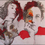 Aurélie Salvaing,Un dimanche à la campagne, Encres, Bic, Collages 100X100, 2500 €, EMPRUNTÉE ACTUELLEMENT