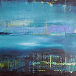 Odile ESCOFFIER, " Le monde du silence mais pas que", huile sur toile, 100 x 70 cm, 1 400 €
