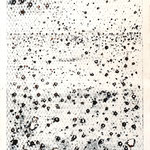 Caroline ROCHETTE, "Trou- Chimère B3R ", GRAVURE : Percements, et carborandum sur carton alvéolé  Impression sur papier BFK 250gr, 70X50 cm, 375 €,empruntee actuellement