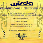 Representant voor 2020 van de World International Self Defense Association (WISDA).