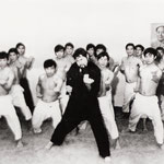 G.K. Meijers/Dschero Khan geeft les aan Shaolin Wushu (Kempo) studenten in Hong Kong.