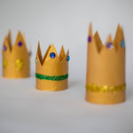 Goldene Krönchen - selbst gemachte Deko für Kinderparty und Kindergeburtstag