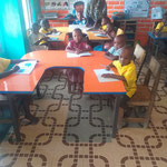 Klassenzimmer mit neuen Fliesen