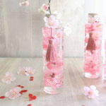 【桜-サクラ-Artirium（薄紅）】アーティフィシャル×ハーバリウム　￥2,580‐ 【ガラス瓶】直径4.5cm　高さ16.8cm