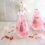 【桜-サクラ-Artirium*桜Drop（薄紅）】アーティフィシャル×ハーバリウム　￥3,120‐　【ガラス瓶】直径7.3cm　高さ13.5cm