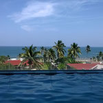 Blick von der Terrasse unseres Hotels in Veracruz
