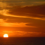 Sonnenuntergang an der Pazifikküste bei Lebu