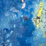 Sans titre-Technique mixte sur toile, 195x130 cm