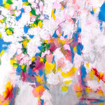 Sakura - Technique mixte sur toile, 130x97 cm
