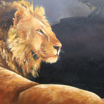 Le Lion / Huile sur toile 25F (81x65) / vendu.
