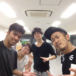 レッスン後に、ヒデ、カナ、達哉とパチリコ♪この日も皆、汗だくんなって本当によく頑張ったね！♪