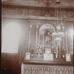  Autel avec haut-relief en bois, vie du Christ, église du  Plessis-Grohan (Eure), photographie de Marcel  Baudot