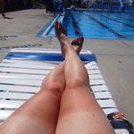 Relaxing hours at the public pool