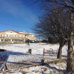 Jeux de boules sous la neige